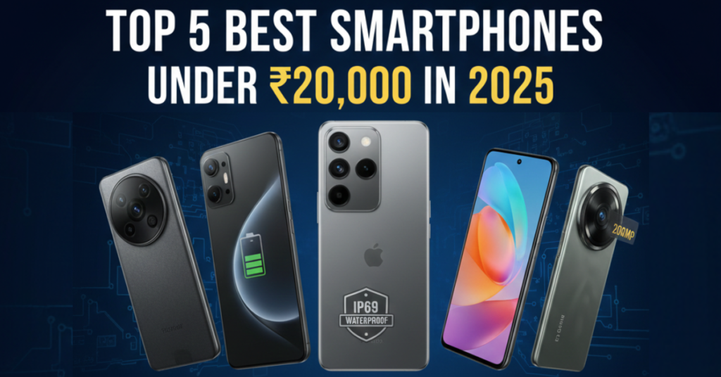Best Smartphones Under 20000 (2025) – ₹20,000 में 2025 के Top 5 Phones